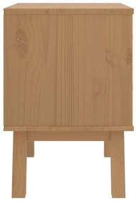 Mesa de cabeceira OLDEN madeira de pinho maciça cinza/castanho
