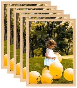 vidaXL Molduras para parede ou mesa 5 pcs 29,7x42 cm carvalho-claro