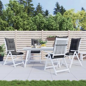 vidaXL Almofadões para cadeiras altas de jardim 4 pcs tecido antracite