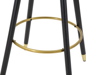 BANCO DE BAR PRAGUE 55X56X104 CM PRETO E DOURADO