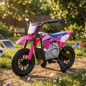 Mota eletrica bateria 12V para Crianças HONDA CFR450R Rosa