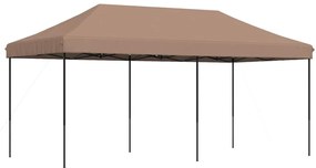 Tenda para festas pop-up dobrável 580x292x315 cm castanho