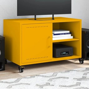 Móvel de TV 68x39x43,5 cm aço amarelo mostarda