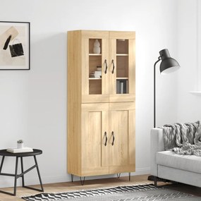vidaXL Armário alto 69,5x34x180 cm derivados de madeira cor sonoma