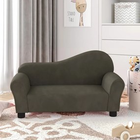 vidaXL Sofá infantil veludo cinzento-escuro