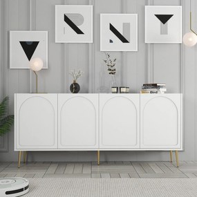 Console Lyon – Branco/Dourado – 180 cm x 80 cm x 35 cm