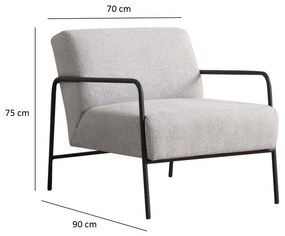 Cadeira Wing Eti – Cinzento – 70x90x75 cm