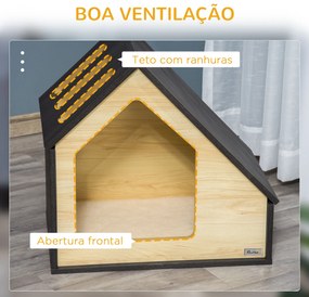 PawHut Casa de Madeira para Cães Casa para Cães para Uso Interior com