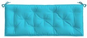 Almofadão para banco de jardim 120x50x7 cm tecido turquesa