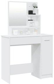 Toucador com espelho 86,5x35x136 cm cor branco