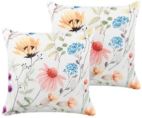 Conjunto de 2 almofadas decorativas de jardim com padrão floral multicolor 45 x 45 cm MONESI Beliani