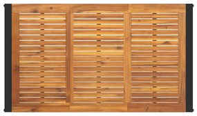 Conjunto de Jantar para Jardim vidaXL de 5 Peças Bege Poli Rattan Acác