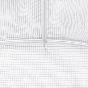 Estufa com estrutura de aço 12 m² 4x3x2 m branco