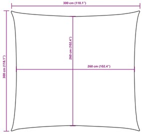 Para-sol estilo vela tecido oxford quadrado 3x3 m castanho