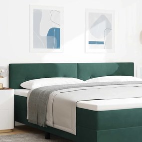 Cabeceira vidaXL Tufted com Botões Verde Escuro 200 cm Veludo