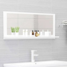 Espelho de casa de banho 90x10,5x37cm contrap. branco brilhante