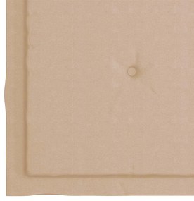 Cadeiras de jardim c/ almofadões beges 8 pcs teca maciça
