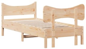 Cama sem colchão 90x190 cm madeira de pinho maciça