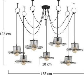 Chandelier Tel – Preto – Diâmetro 158 cm x Altura 122 cm