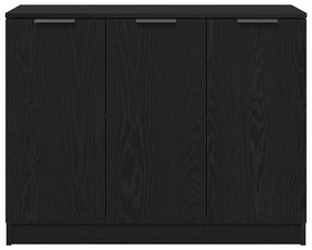 buffet vidaXL Preto Carvalho 90,5x30x70 cm Madeira Engenharia