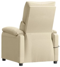 Poltrona reclinável elétrica tecido cor creme