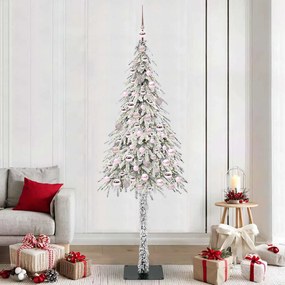 vidaXL Árvore de Natal com 300 LEDs com suporte Branco 210 cm PE e Aço