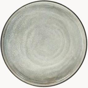 Pratos de pequeno-almoço em porcelana Raku, conjunto de 3