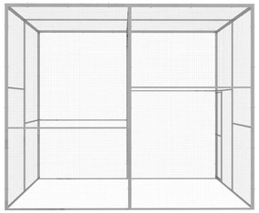 Jaula para gatos 3x3x2,5 m aço galvanizado