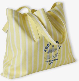 Tote bag de algodão amarelo-pálido
