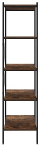 Unidade com 5 prateleiras 80x40x163 cm preto/natural