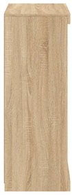 Aparador com luzes LED 60,5x37x100 cm carvalho sonoma