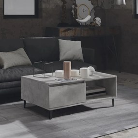 Mesa de centro 90x60x35 cm derivados madeira cinzento cimento