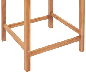 3 pcs conjunto de bar em madeira de teca maciça