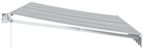 Toldo retrátil 3,5x2,5 m tecido e alumínio antracite e branco