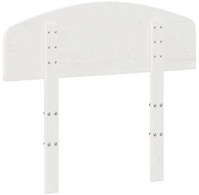 Cabeceira 100 cm madeira de pinho maciça branco