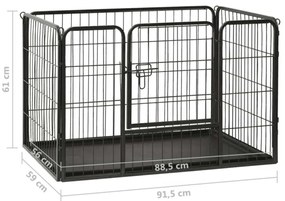 Parque para cãezinhos 91,5x59x61 cm aço