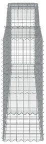 Cesto gabião arqueado 400x50x120/140 cm ferro galvanizado