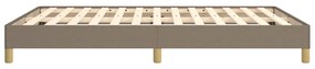 Cama sem colchão 140x200 cm tecido castanho-acinzentado