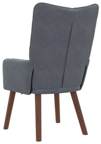 Cadeira Relaxante Cinza Escuro Veludo