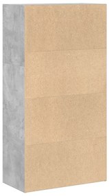 Estante 60x30x114 cm derivados de madeira cinzento cimento