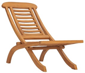 Cadeira de jardim dobrável madeira de teca maciça