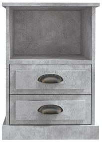 Mesa de cabeceira 43x36x60 cm cinzento cimento