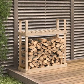 vidaXL Suporte para lenha 110x35x108,5 cm madeira de pinho maciça