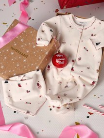 Conjunto de Natal 3 peças, para recém-nascido cru