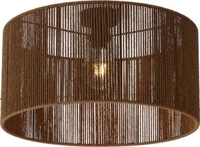 Plafon Preto com Abajur de Corda de Papel Castanho 50/50/25 - Combi