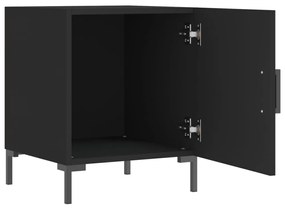 Mesa de cabeceira 2 pcs 40x40x50 cm derivados de madeira preto