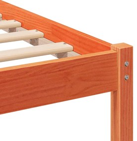 Estrutura da Cama Castanho 140 x 190 cm Madeira de pinho maciça