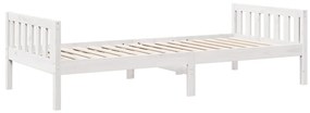 Cama de criança sem colchão 80x200 cm pinho maciço branco