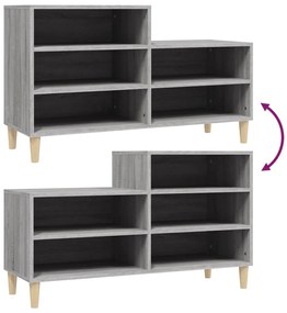 Sapateira 102x36x60 cm derivados de madeira cinzento sonoma