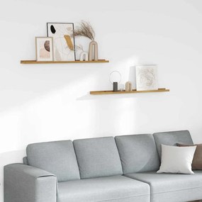 vidaXL Prateleira de Parede com prateleira 2 pcs Bege 100 x 9 x 3 cm